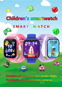 Montre connectée enfant HD Caméra 18 jeux Sommeil Réveil Calculatrice