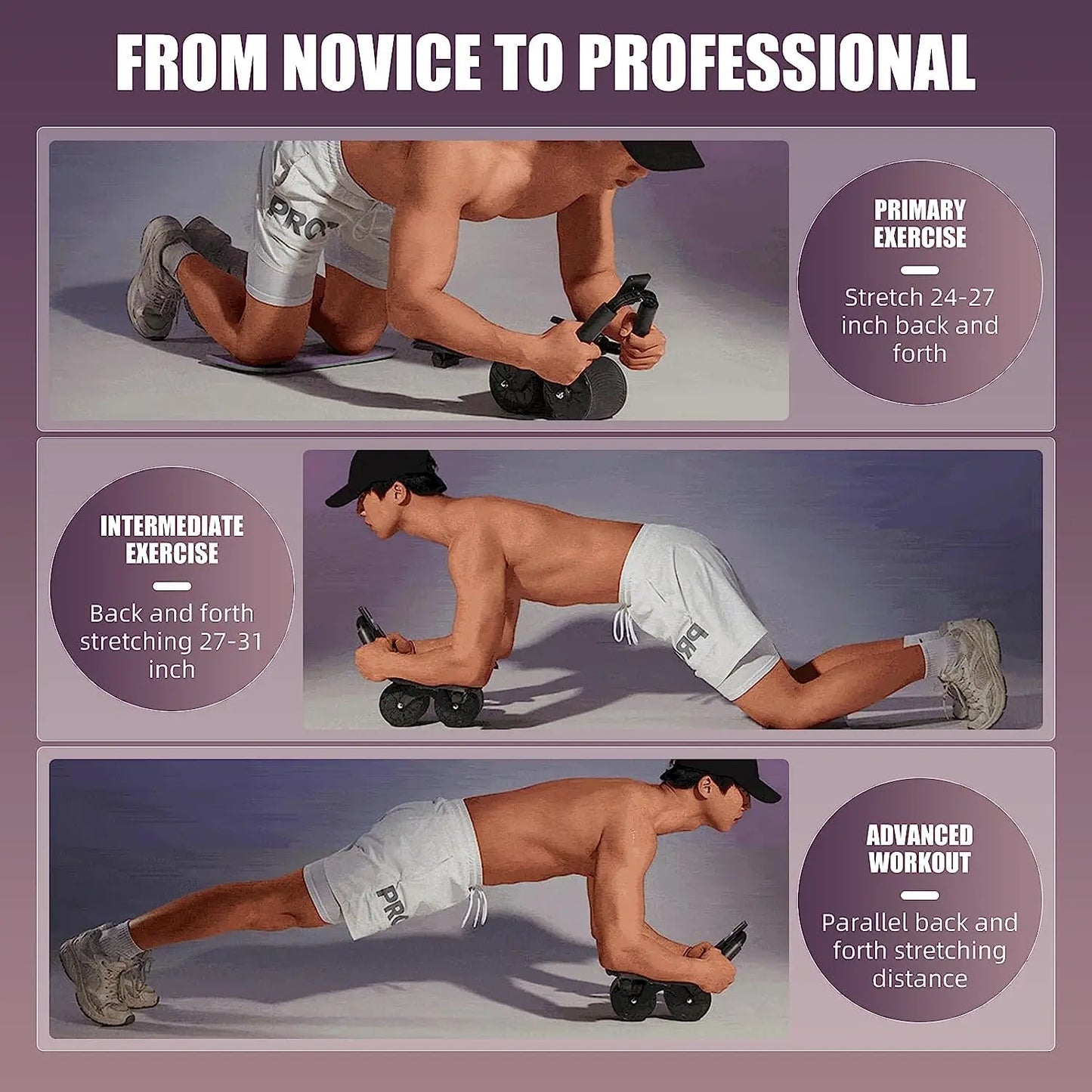 Support de coude rebond automatique roue abdominale noyau Muscle Ab formateur avec compteur affichage Fitness exercice rouleau roue