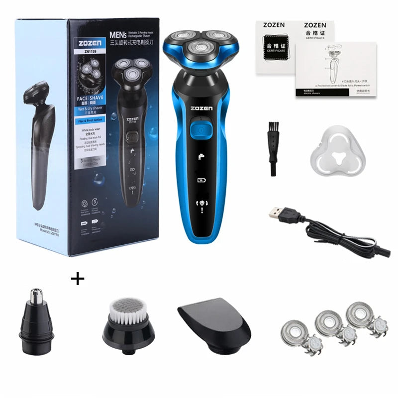 ZOZEN Rasoir Électrique Rechargeable Homme Femme Corps & Barbe