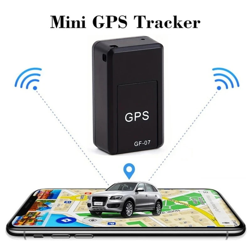 GF07 Mini dispositif de suivi GPS avec carte sim  ( non fournie ) , Position GPS APP traqueur GPS magnétique voiture fort Anti-perte localisateur GPS de véhicule