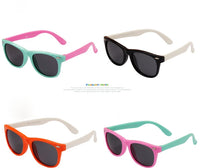Lunettes de soleil classiques en Silicone pour enfants, UV400, pour garçons et filles, TR90, Protection UV