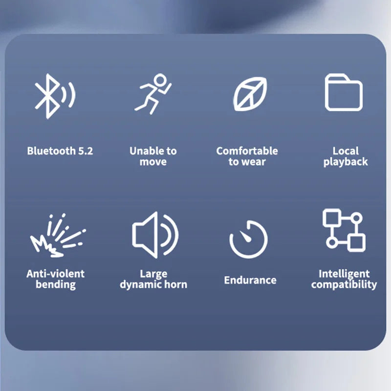 Casque Bluetooth Sport Étanche Conduction Osseuse avec Micro