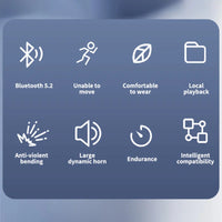 Casque Bluetooth Sport Étanche Conduction Osseuse avec Micro