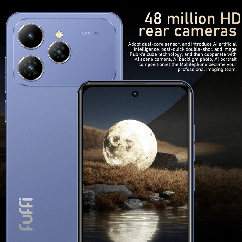 Smartphone Global Vision I17 Pro Max Android 5800mAh 12Go de RAM 512Go de ROM 6.56 pouces 720x1612HD 24+48MP MTK10 Réseau 4G Téléphone mobile