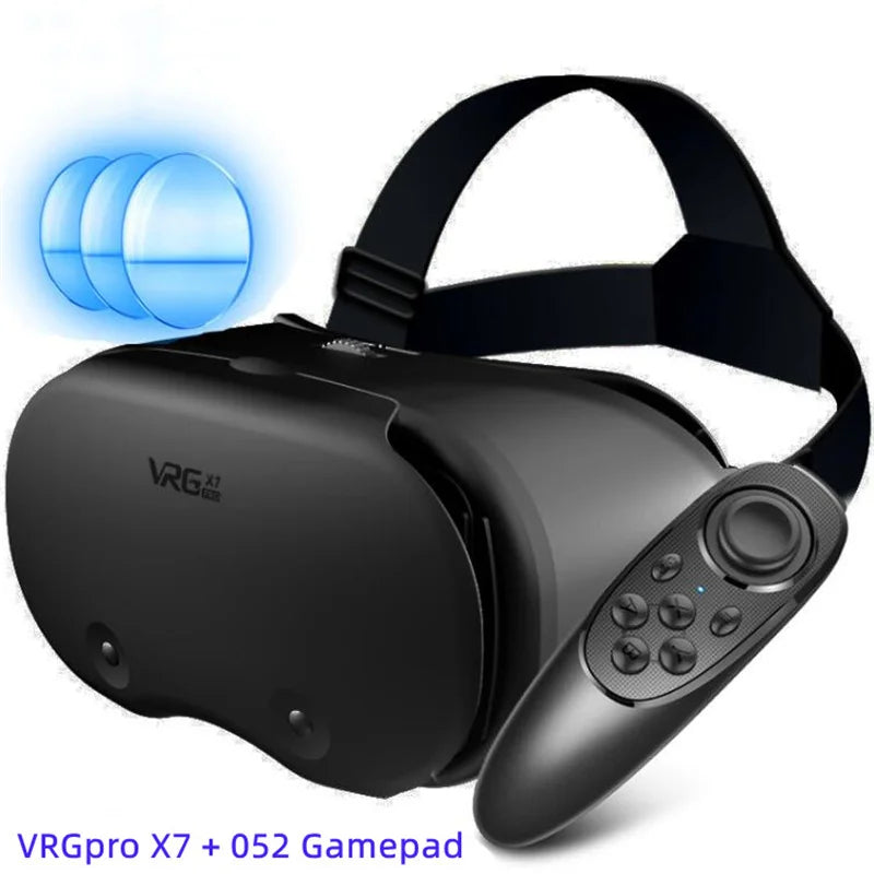 VRGpro X7 VR – boîte à lunettes de réalité virtuelle 3D, casque en carton VR Google pour Smartphone IOS Android 5-7 pouces, bascule sans fil