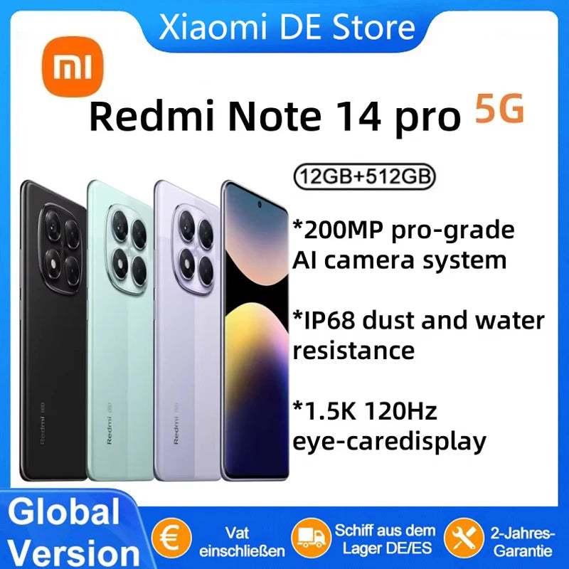 Smartphone Xiaomi Redmi Note 14 Pro 5G 200MP NFC IP68