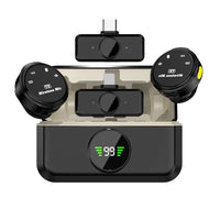 Wireless lavalier microphone for tourists, omnidirectional condenser, iPhone, Android, static video