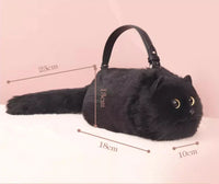 Sac bandoulière peluche chat mignon automne hiver polyvalent