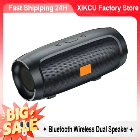 XIKCU Portable double haut-parleur Bluetooth stéréo extérieur Tfusb lecture Fm diffusion vocale Portable caisson de basses 50 haut-parleur sans fil