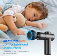 Pistolet de massage, massage des tissus profonds pour athlètes pour soulager la douleur, masseur à percussion avec 6 vitesses et 4 têtes de massage