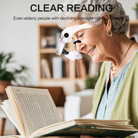 Magnifying Glasses LED Lamp Head Magnifier Jeweler Sauna Band Magnifier Eyeglasses Optical Glass Repair Tool Reading Magnifier