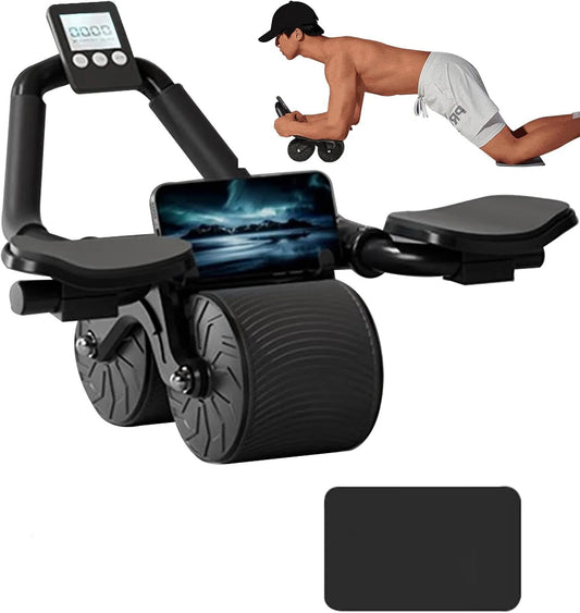 Support de coude rebond automatique roue abdominale noyau Muscle Ab formateur avec compteur affichage Fitness exercice rouleau roue