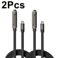 Câble Type-C 2-en-1 90° charge rapide 240W support