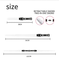 Sabre laser 2-en-1 télescopique 7 couleurs avec son