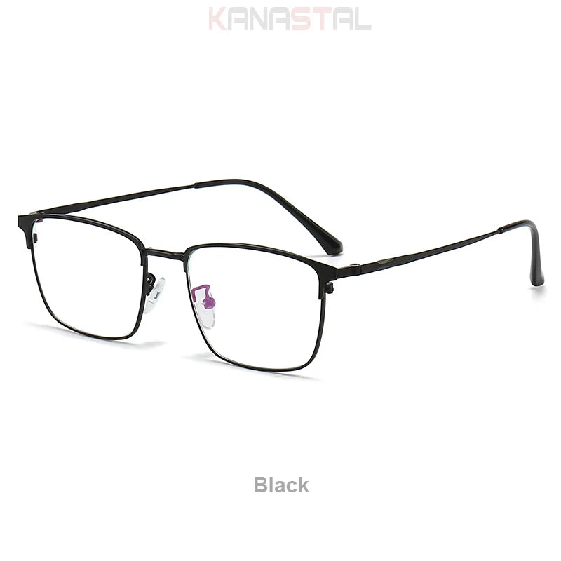 Hommes lunettes de Prescription optique lentilles lunettes de lecture femmes lumière bleue bloquant myopie lunettes métal titane lunettes cadre