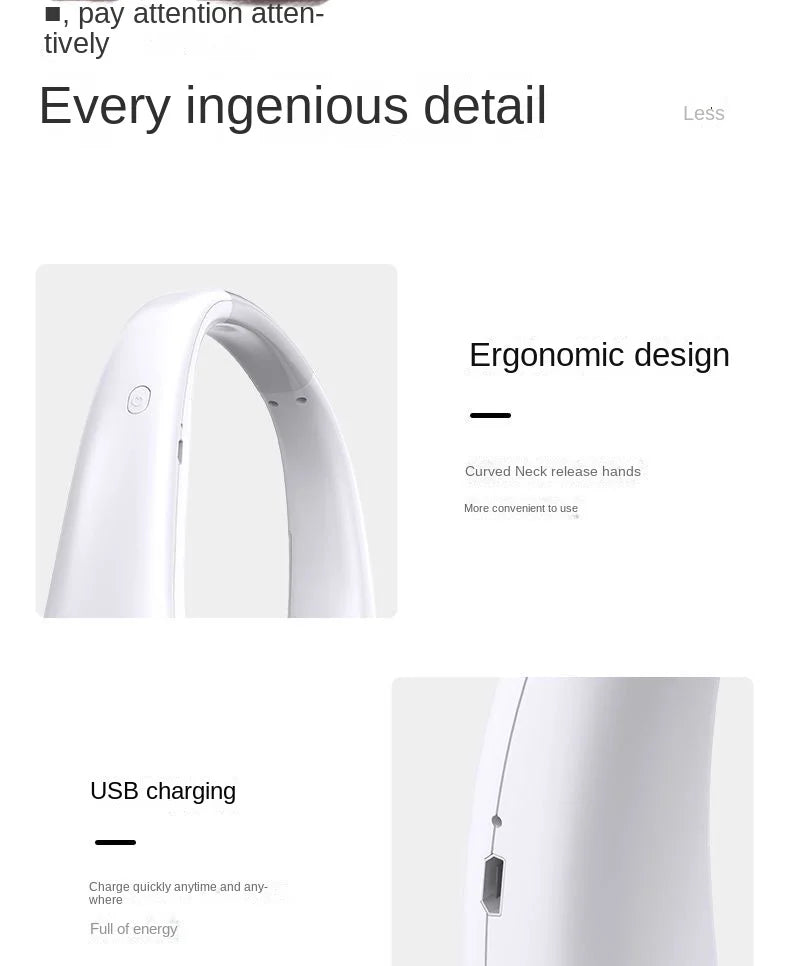 Mini ventilateur cou rechargeable sans lame 3 vitesses