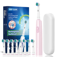 Brosse à dents électrique rechargeable étanche avec 8 têtes