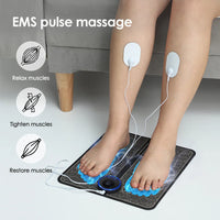 Coussin de Massage des pieds EMS, soulagement de la douleur, relaxation des pieds, points d'acupuncture, Stimulation musculaire électrique, améliore la Circulation sanguine, relaxation des pieds