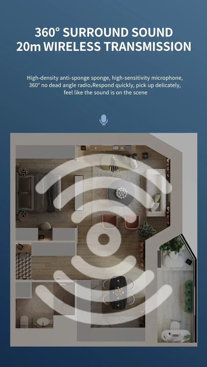 Xiaomi – Mini Wireless Portable Lavalier Microphone, for Live Streaming, Game Audio and Video Recording, iPhone and Android