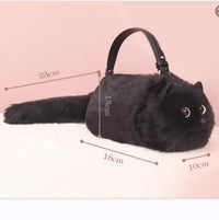 Sac bandoulière peluche chat mignon automne hiver polyvalent