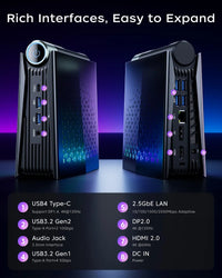 Mini PC de jeu KAMRUI AMD R9 6900HX/R7 6800H 16 Go DDR5 512 Go SSD M.2 NVMe Wifi6 BT5.2 4K/8K UHD Graphique Radeon 680M Éclairage RVB