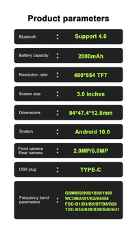 SERVO KING9000, petit téléphone portable Smartphone, écran HD 3.0 