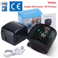 Tensiomètre poignet numérique LED rechargeable fréquence cardiaque tension artérielle