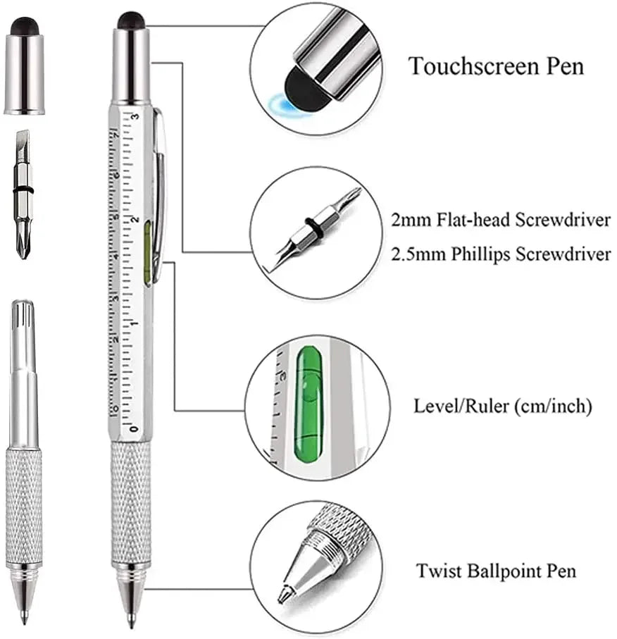 Stylet multifonction 7 en 1 écran tactile stylo outils intégrés