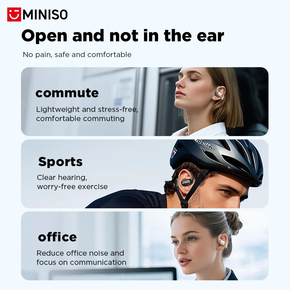 Casque MINISO MS190 Bluetooth OWS sport traducteur intelligent