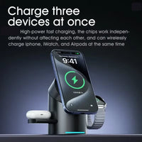 Chargeur sans fil magnétique 3-en-1 15W iPhone Android Watch