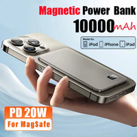 Batterie portable 10000mAh MagSafe magnétique sans fil iPhone Samsung
