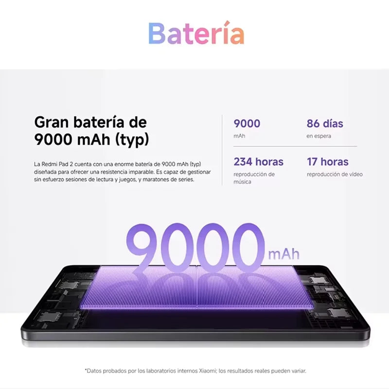 Tablette Xiaomi Redmi Pad 2 11" Helio G100 9000mAh