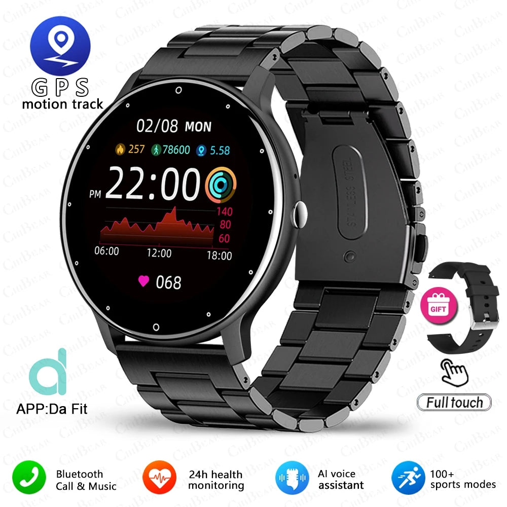 Montre connectée sport homme Bluetooth étanche tactile