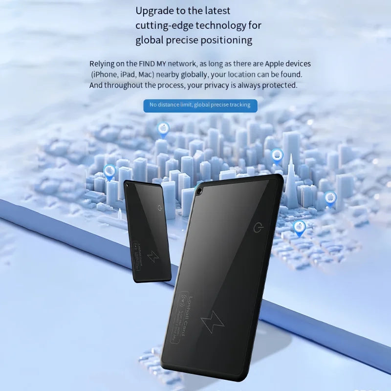 Carte GPS portefeuille rechargeable sans fil compatible iPhone