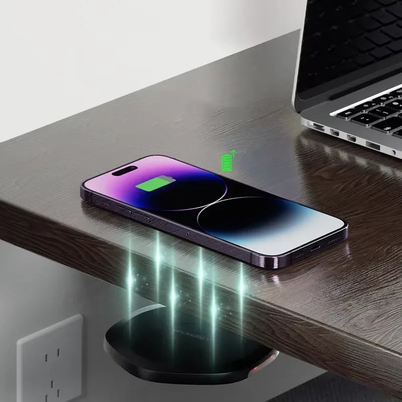 Chargeur sans fil rapide sous table pour iPhone Samsung