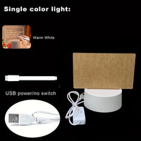 Bande lumineuse 3D acrylique tableau effaçable lampe chevet créative