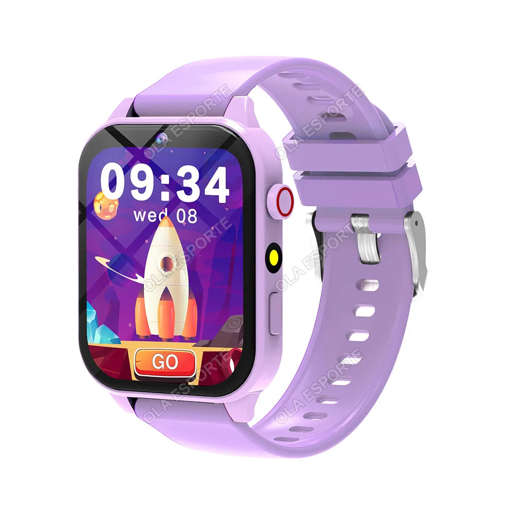 Montre connectée enfant HD Caméra 18 jeux Sommeil Réveil Calculatrice