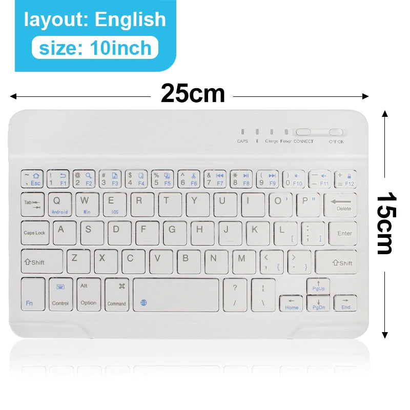 Mini clavier Bluetooth sans fil, rétro4.2, TouchSub, RVB, 10 ", IOS, Android, Windows, iPad