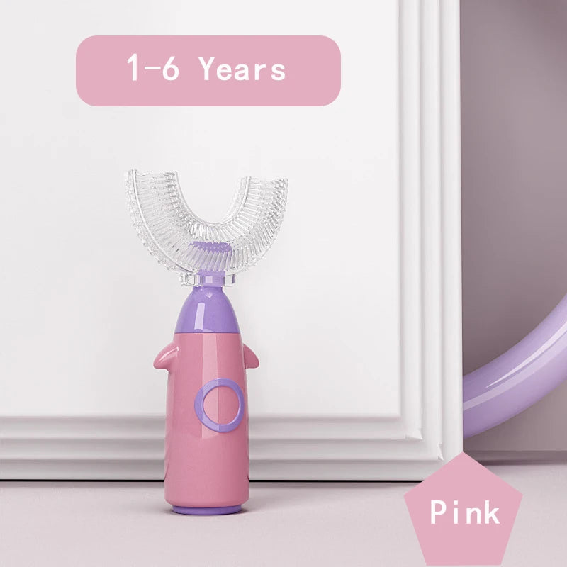 Brosse dents bébé silicone U 360° soins 1-12 ans