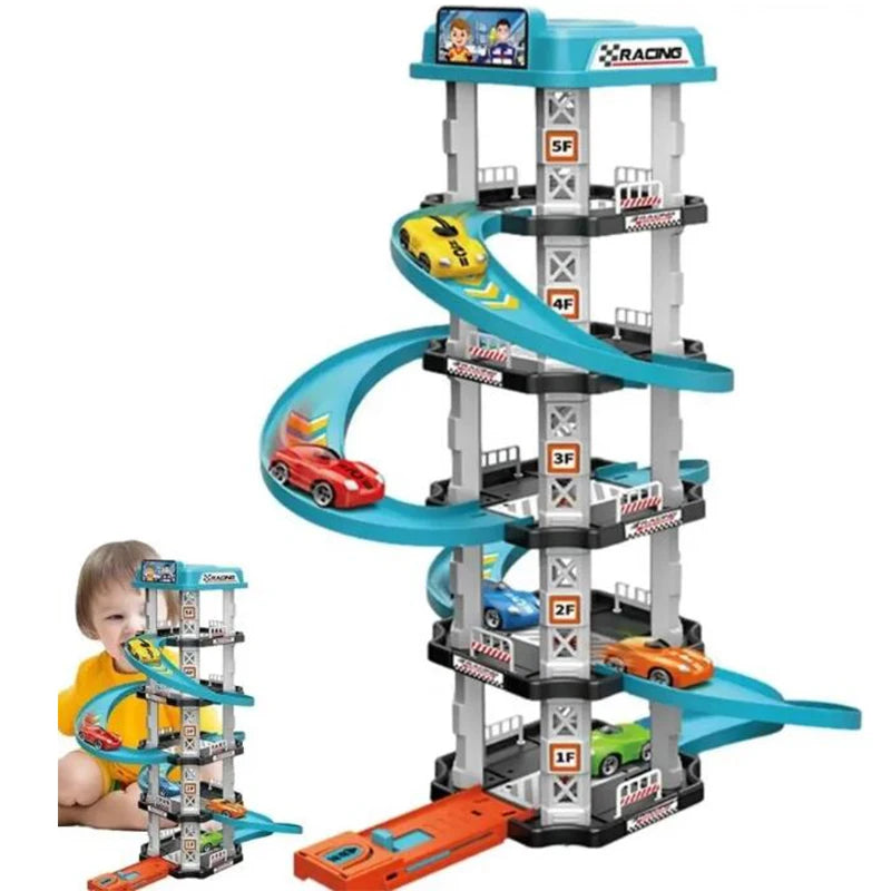 Piste voiture rampe course puzzle parc enfant 3-5 ans