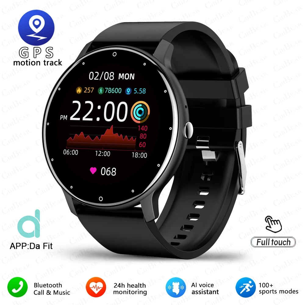 Montre connectée sport homme Bluetooth étanche tactile