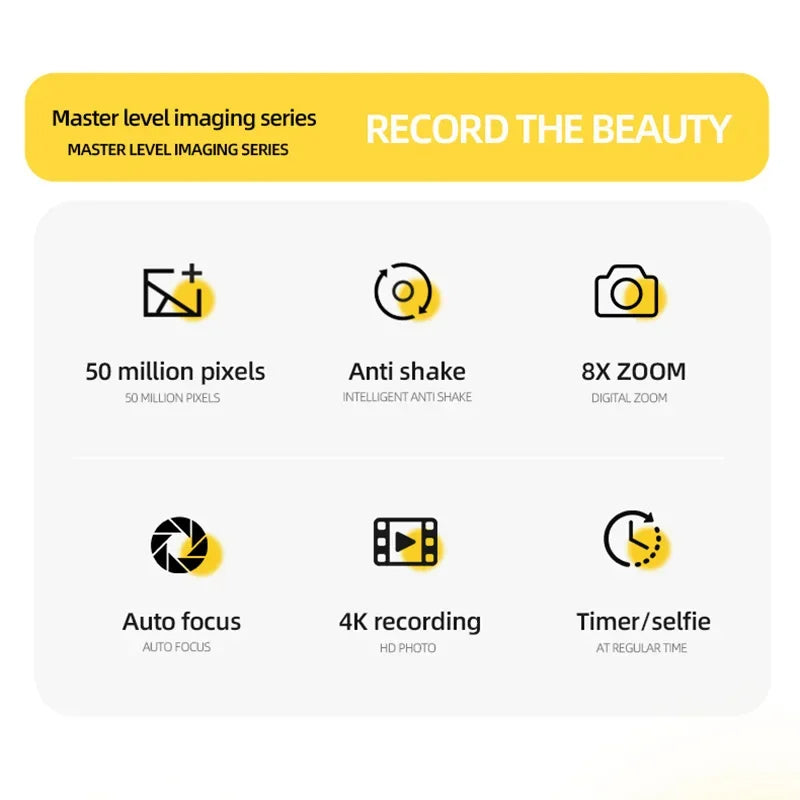 Appareil photo Xiaomi 4K CCD rétro portable double caméra