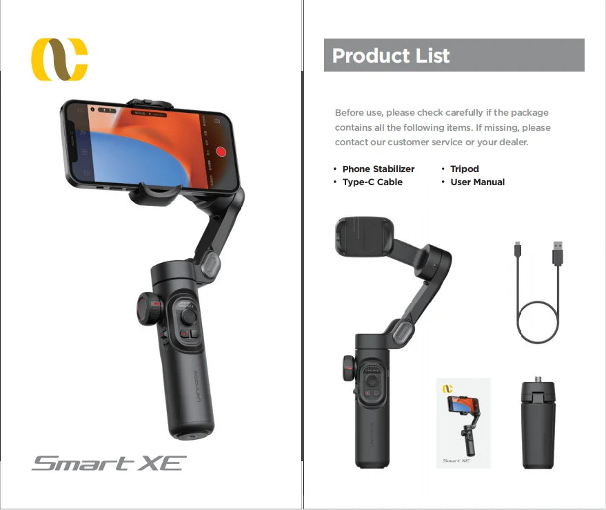 Stabilisateur 3 axes AOCHUAN AI suivi visage smartphone