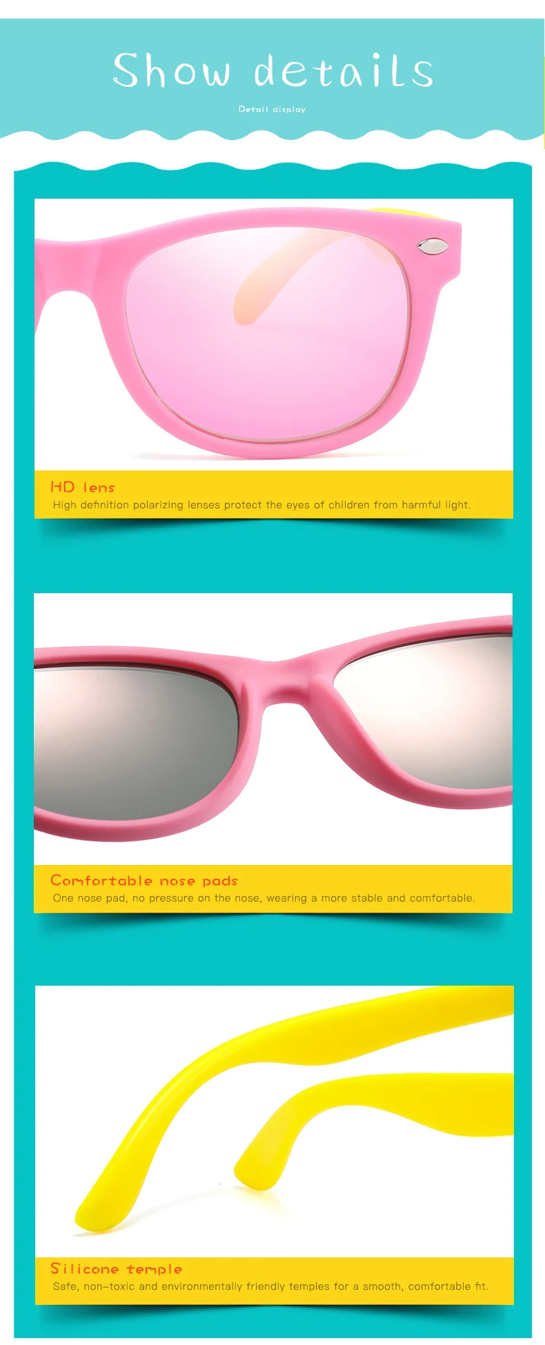 Lunettes de soleil classiques en Silicone pour enfants, UV400, pour garçons et filles, TR90, Protection UV