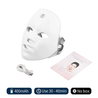 Masque facial LED 7 couleurs beauté rajeunissement peau maison