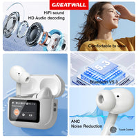 GREATWALL Airs Pro Écouteurs Bluetooth ANC HiFi Étanches