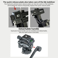 Tête Trépied LEAPLIGHT Aluminium Fluide Hydraulique Panoramique