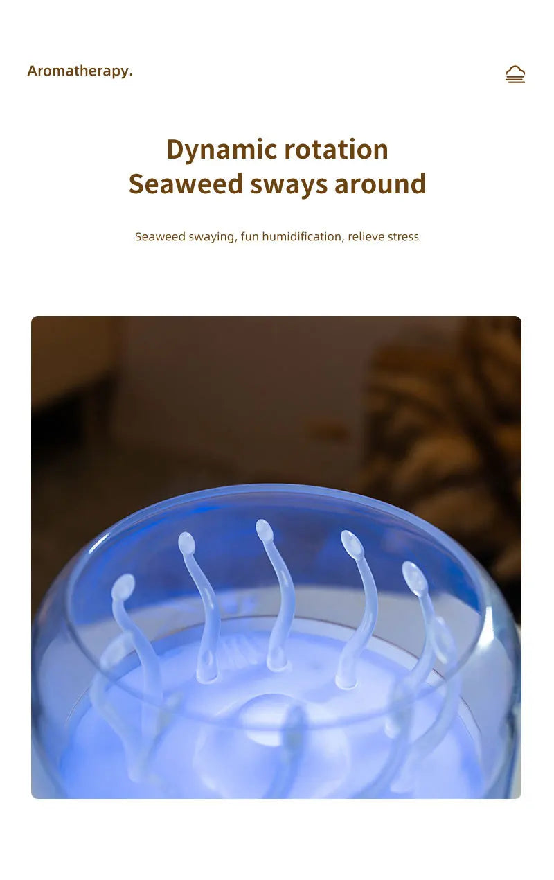 Diffuseur Méduse Rotatif Humidificateur LED Aromathérapie Maison Bureau