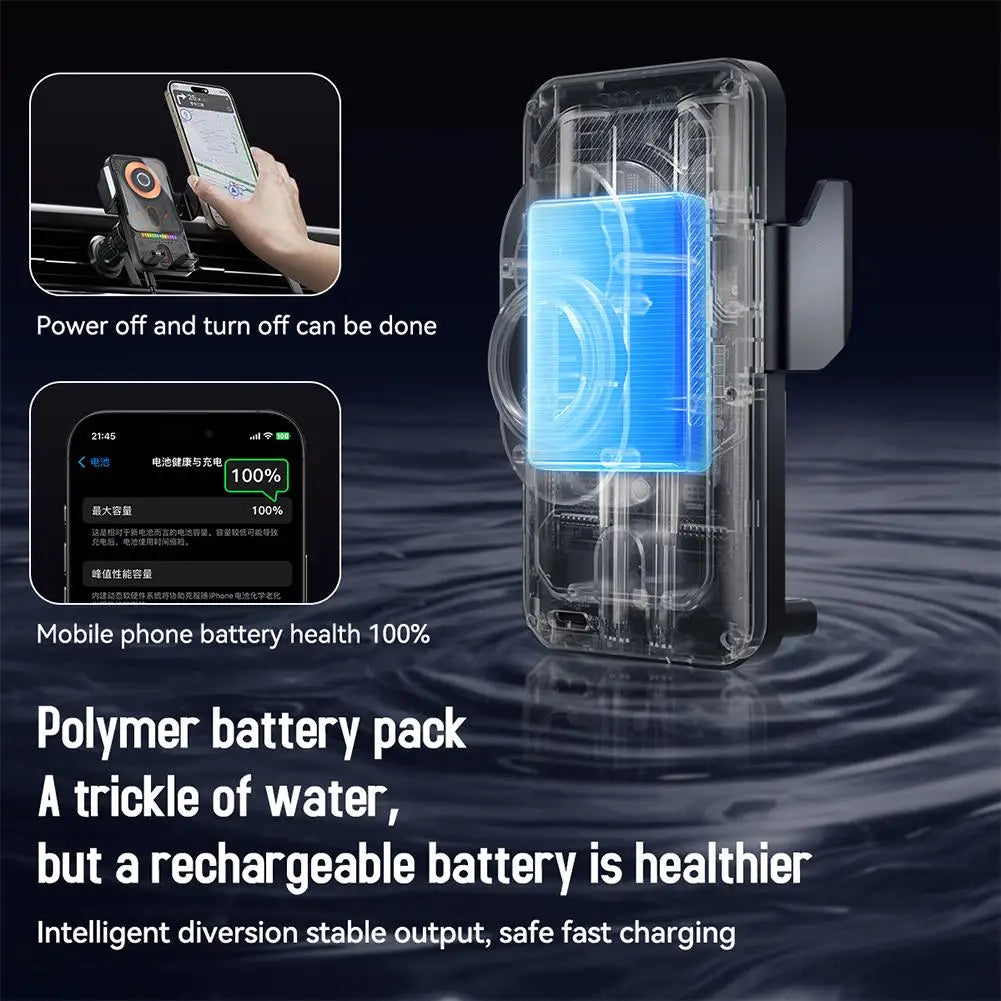 Support téléphone voiture charge rapide induction 15W