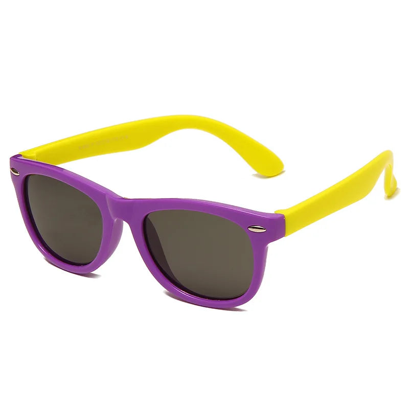 Lunettes de soleil classiques en Silicone pour enfants, UV400, pour garçons et filles, TR90, Protection UV